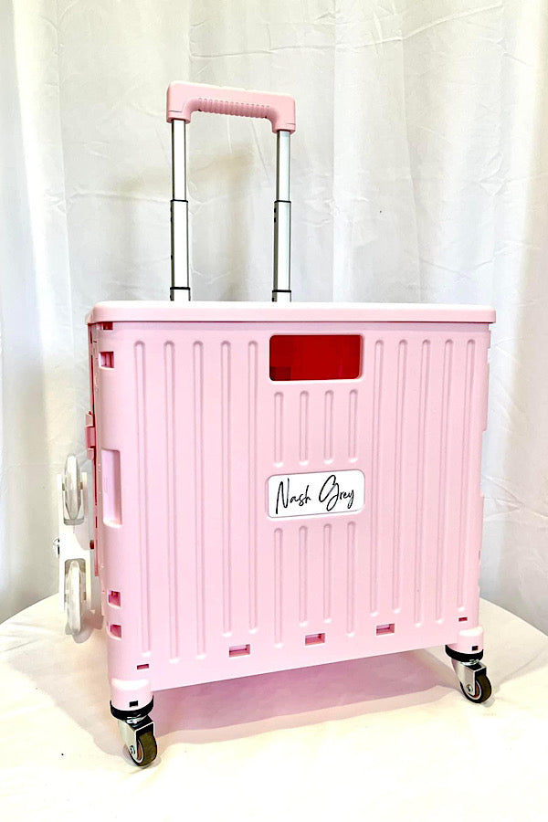 Nash Grey Pink Rolling Cart