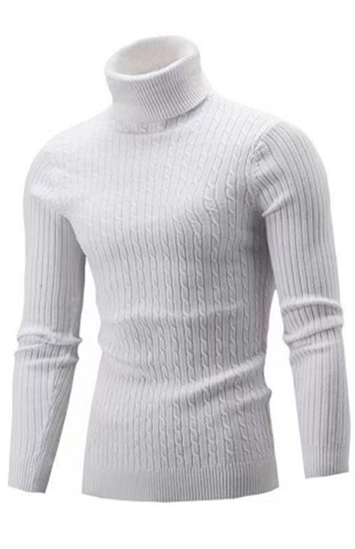 Men's NotSoBasic Casual Slim Fit Knit Turtleneck Pullover Sweater