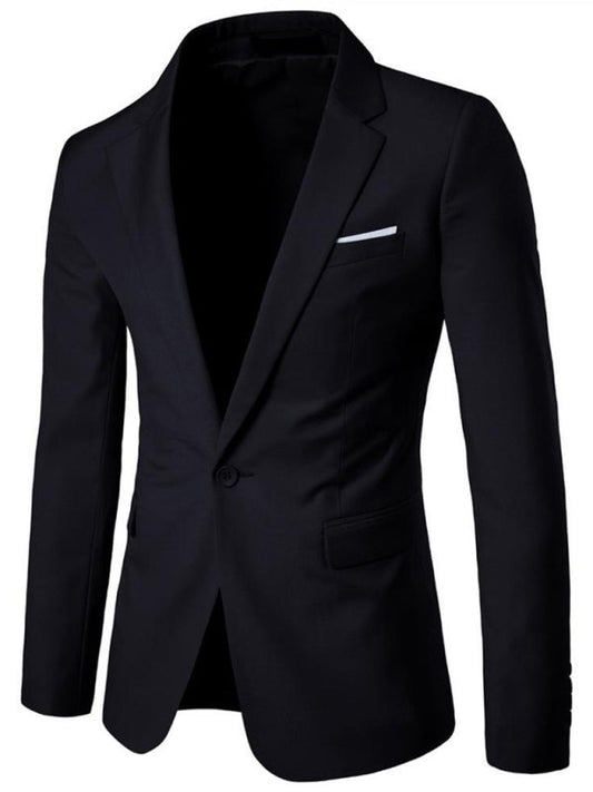 Men's Full Size Business Blazer Slim Suit Jacket