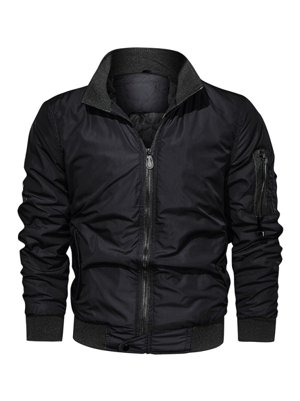 Men's Full Size Simple Fashion Cotton Jacket Coat
