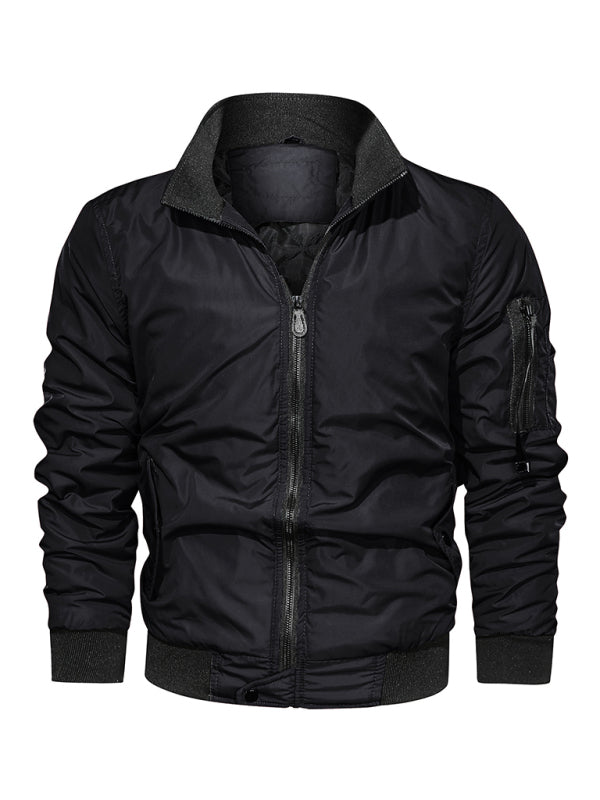 Men's Full Size Simple Fashion Cotton Jacket Coat