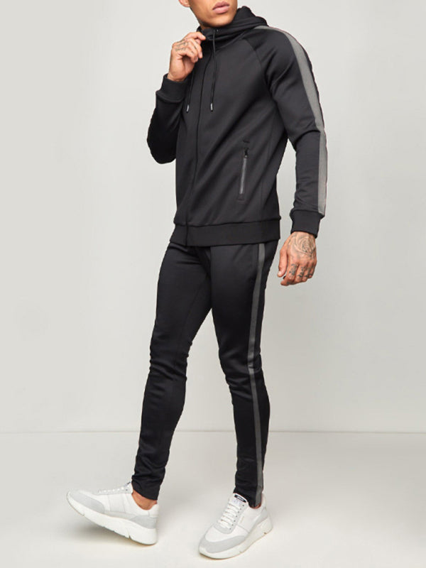 Men's Casual Running and Fitness Sports Sweatsuit Set