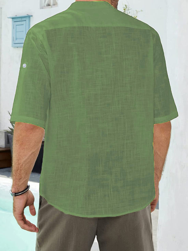 Men's Comfortable Casual Linen Half Sleeve Shirt