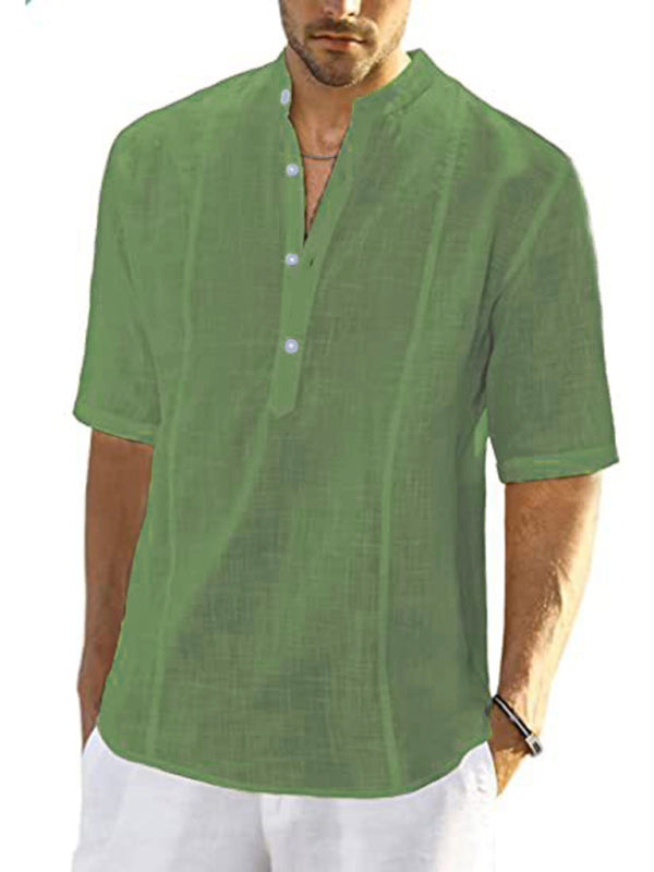 Men's Comfortable Casual Linen Half Sleeve Shirt