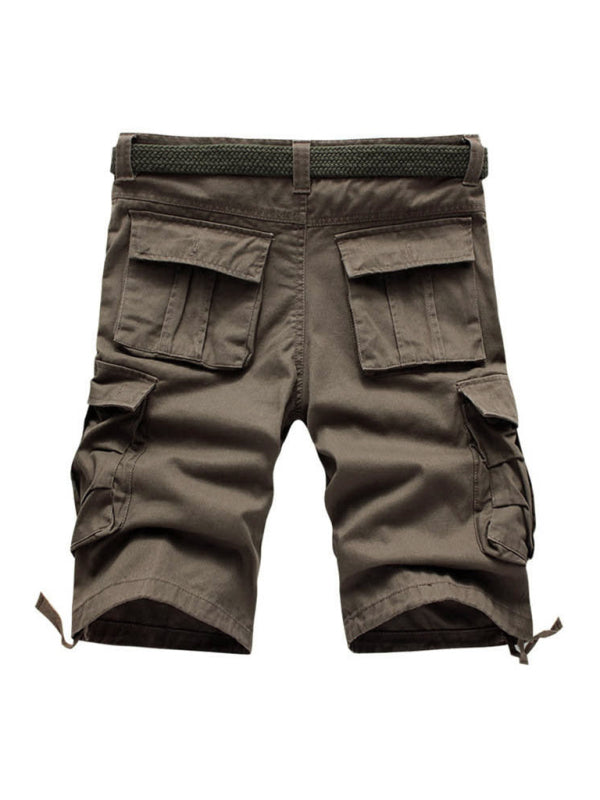 Men's Loose Casual Straight Leg Cargo Shorts (Without Belt)