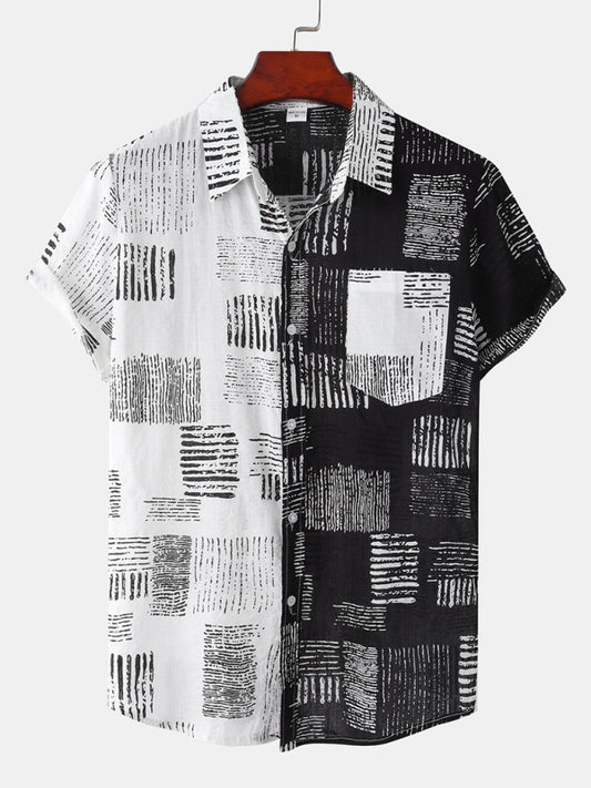 Men's Hawaiian Style Digital Printing Short Sleeve Shirt