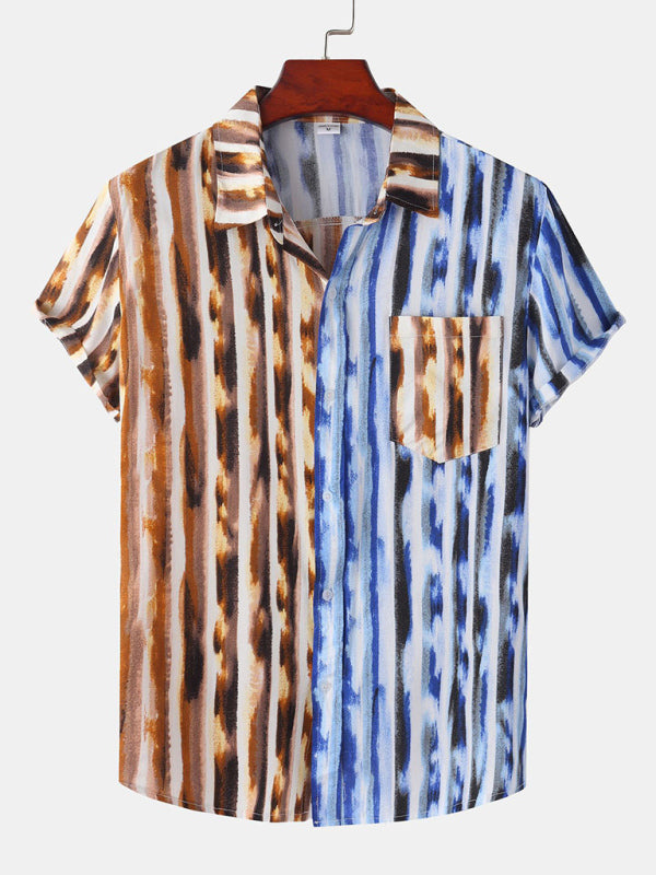 Men's Hawaiian Style Digital Printing Short Sleeve Shirt