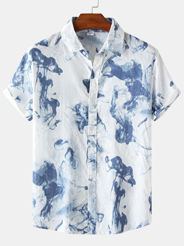 Men's Hawaiian Style Casual Beach Vacation Printed Shirt