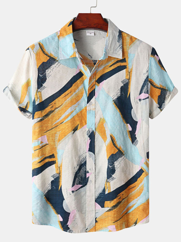 Men's Hawaiian Style Casual Beach Vacation Printed Shirt