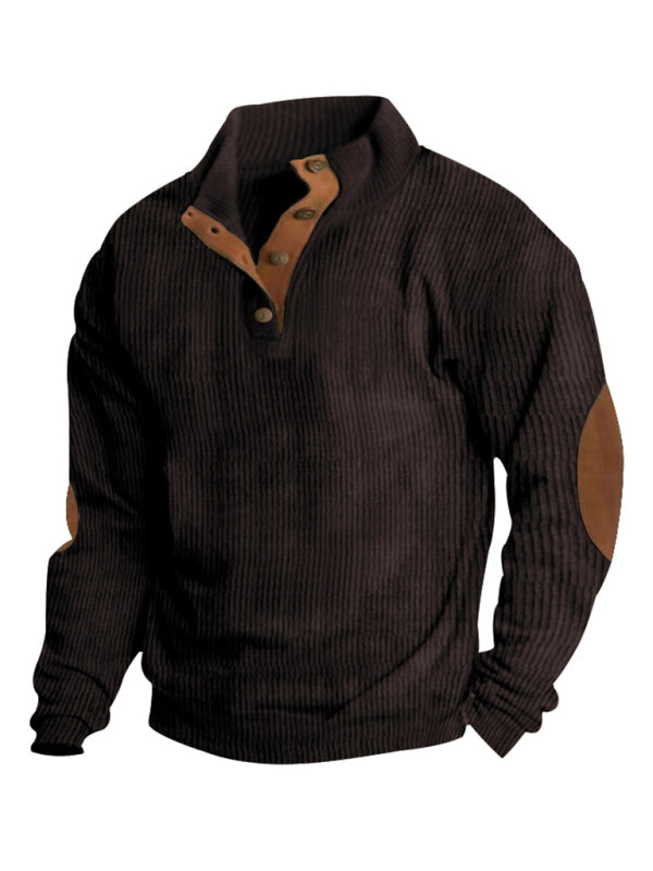 Men's Casual Outdoor Casual Stand Collar Long Sleeve Sweatshirt