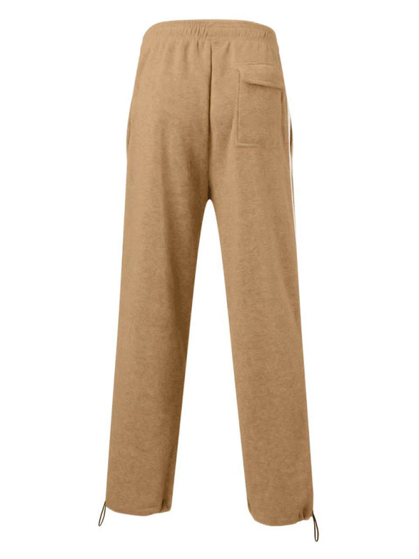 Men's NotSoBasic Drawstring Waist Cotton Solid Loose Fit Pants