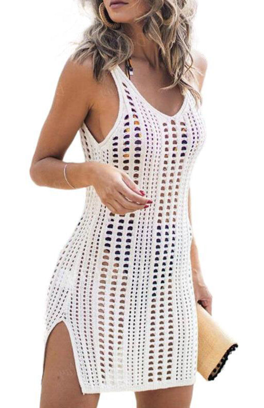 SandN'Sun Knitted Hollow Tank Top Swimsuit Coverup