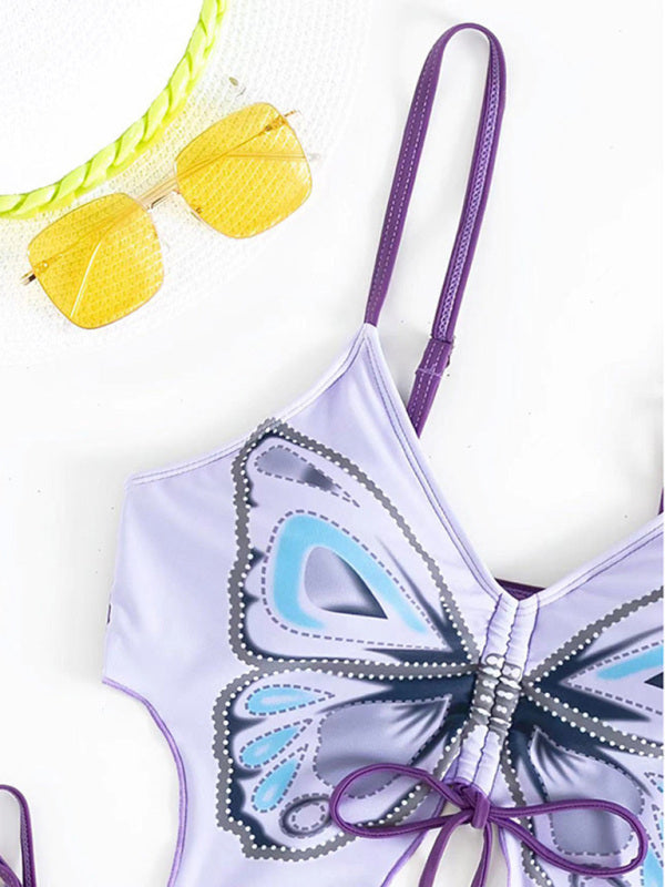 Women's SoYou Butterfly Print Bikini Two-Piece Set