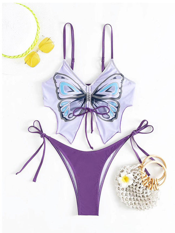 Women's SoYou Butterfly Print Bikini Two-Piece Set