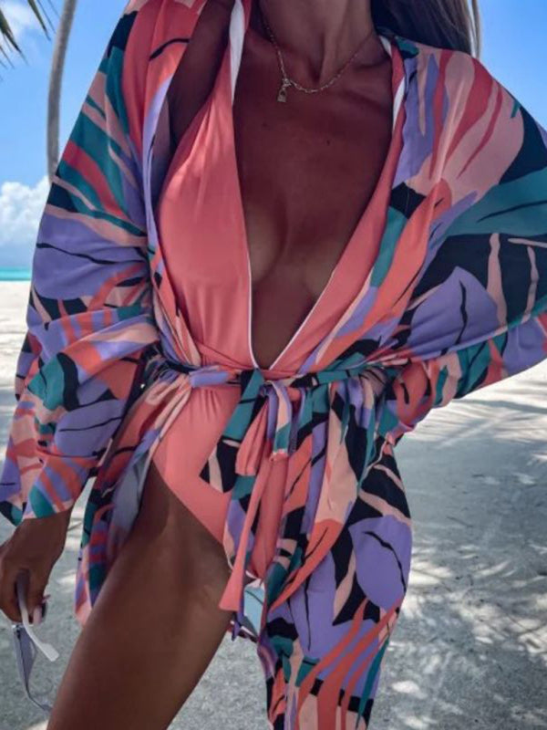 ExtremeSun Printed Cardigan Kimono Bohemian Beach Swimsuit Cover Up