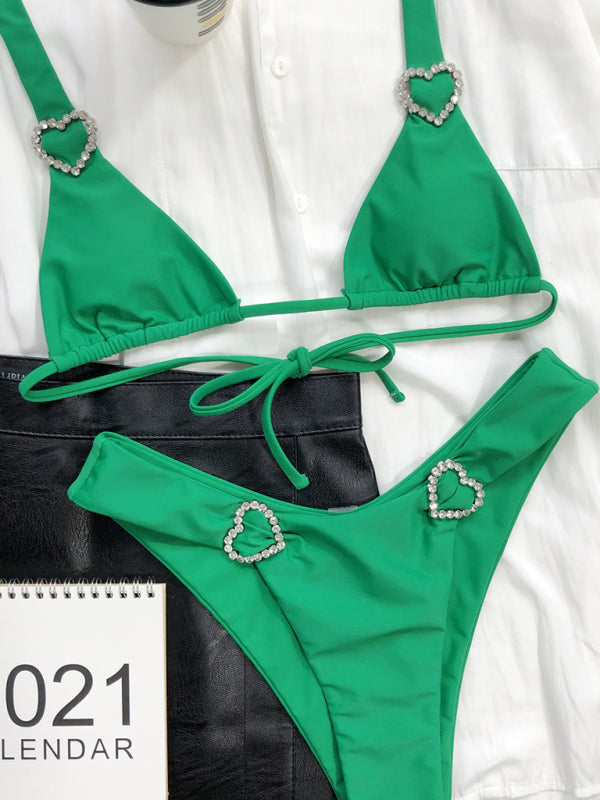 Heart Detail Double-sided Sexy Love Swimsuit Bikini