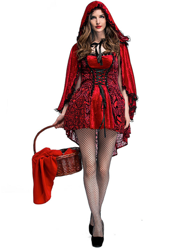 Women's Adult Gothic Little Red Riding Hood Halloween Costume