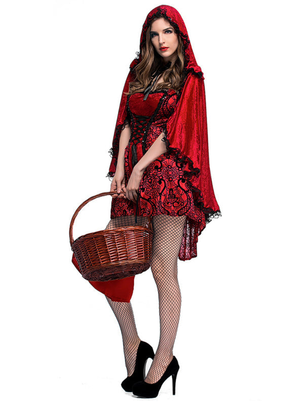 Women's Adult Gothic Little Red Riding Hood Halloween Costume