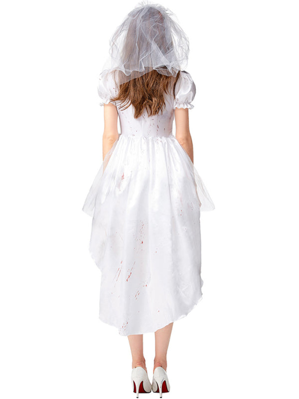 Women's Adult Vampire Bloodstained Bride Halloween Costume