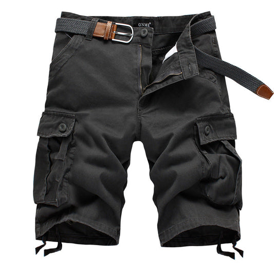Men's Loose Casual Straight Leg Cargo Shorts (Without Belt)
