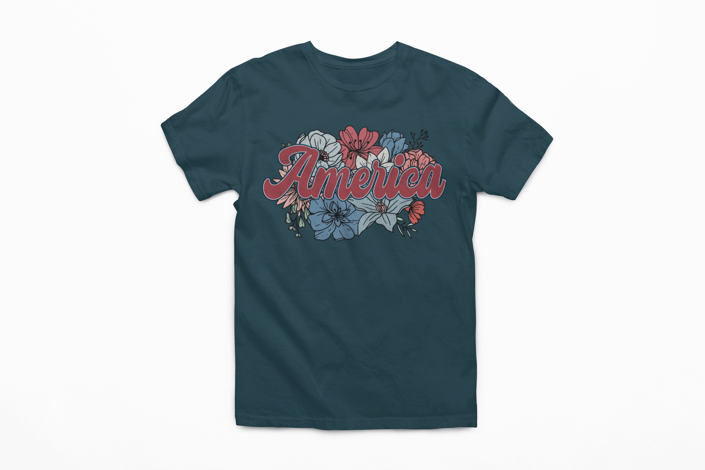 Floral American Graphic Tee