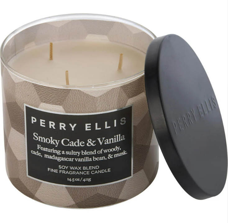 Perry Ellis Smoky Cade & Vanilla Scented Candle 14.5 oz by Perry Ellis ❤️