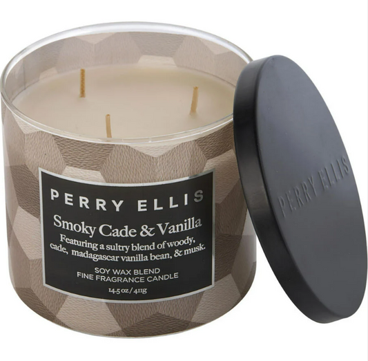 Perry Ellis Smoky Cade & Vanilla Scented Candle 14.5 oz by Perry Ellis ❤️