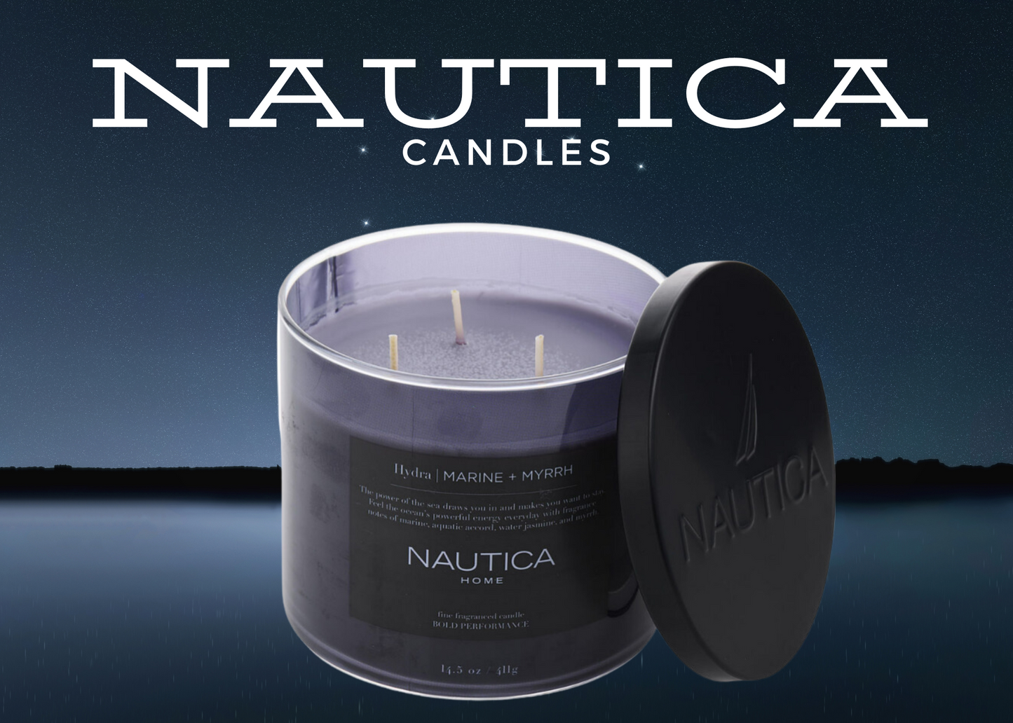 Nautica Hydra Candle 14.5 oz by Nautica