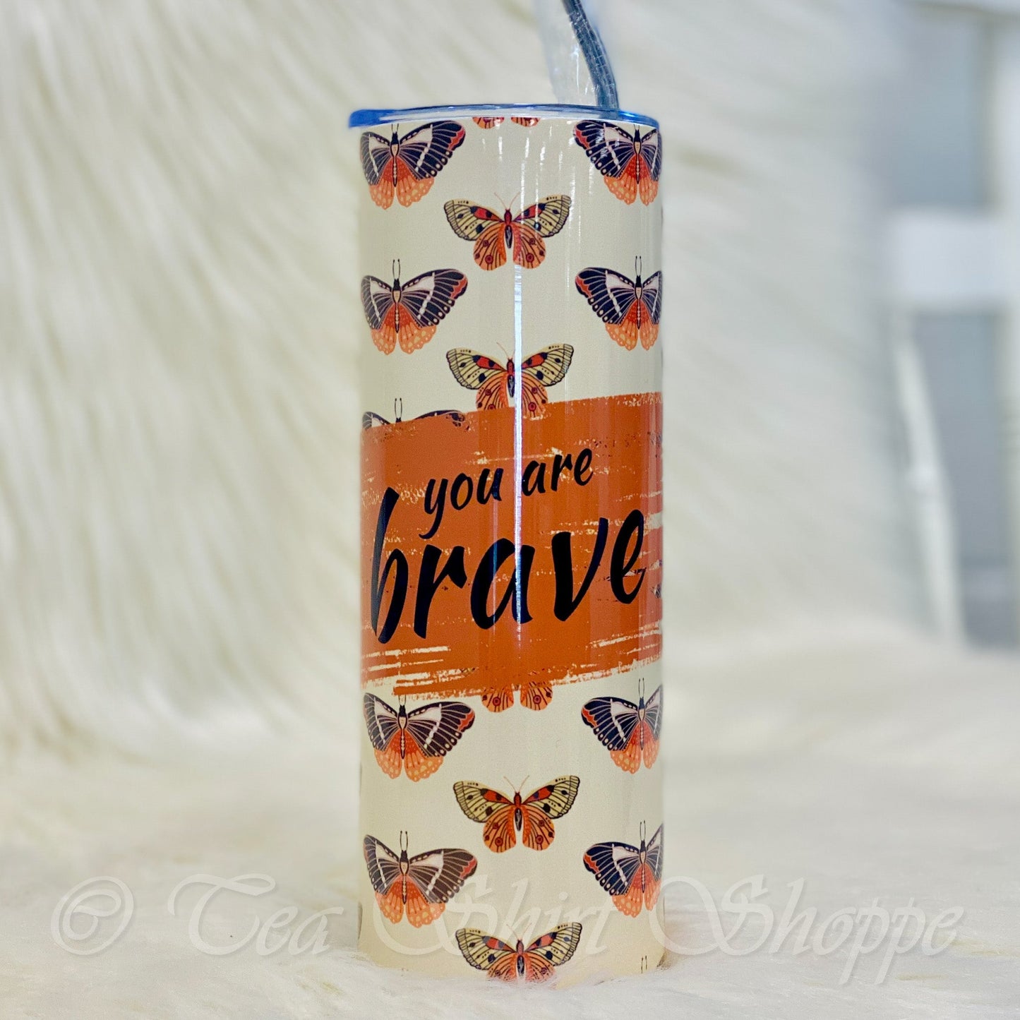 Retro You Are Brave Stainless Steel Tumbler