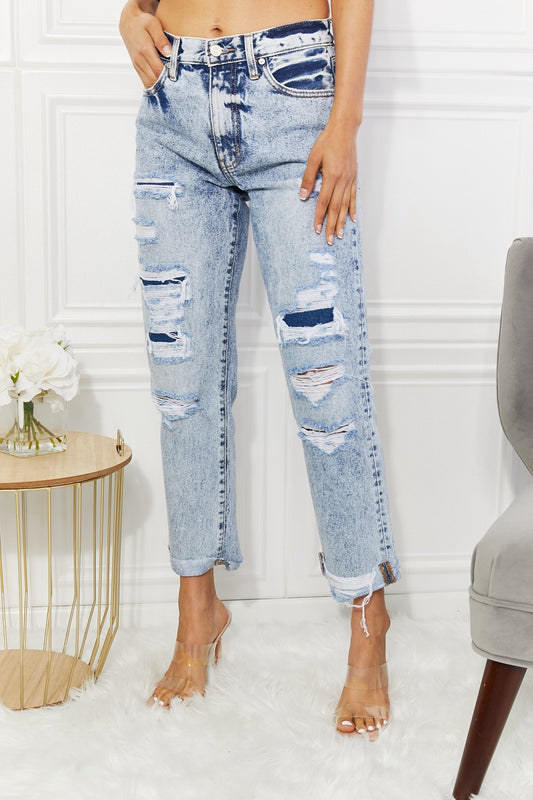 Women's Kancan Kendra High Rise Distressed Straight Jeans