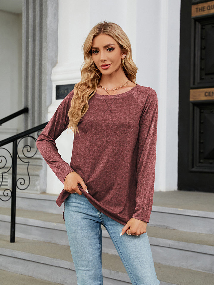 Full Size Round Neck Long Sleeve T-Shirt