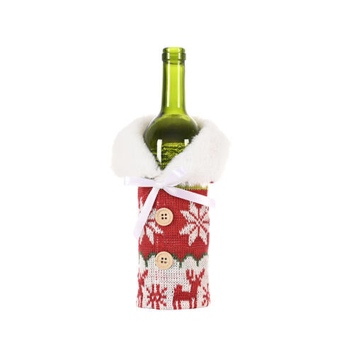 Christmas Snowflake Wine Bottle Cover