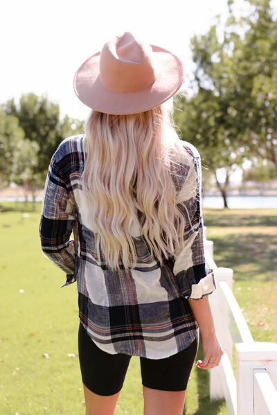 Plaid Button Up Long Sleeve Shirt