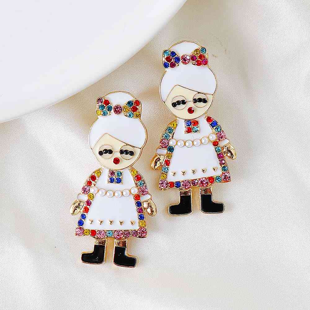 Christmas Rhinestone Alloy Earrings