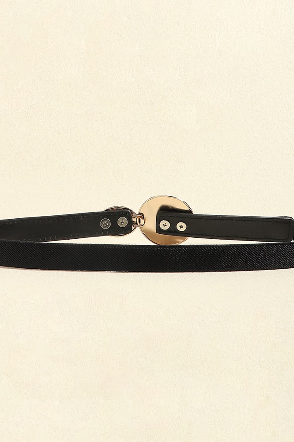 Black, Caramel, or Ivory One Size PU Leather Belt