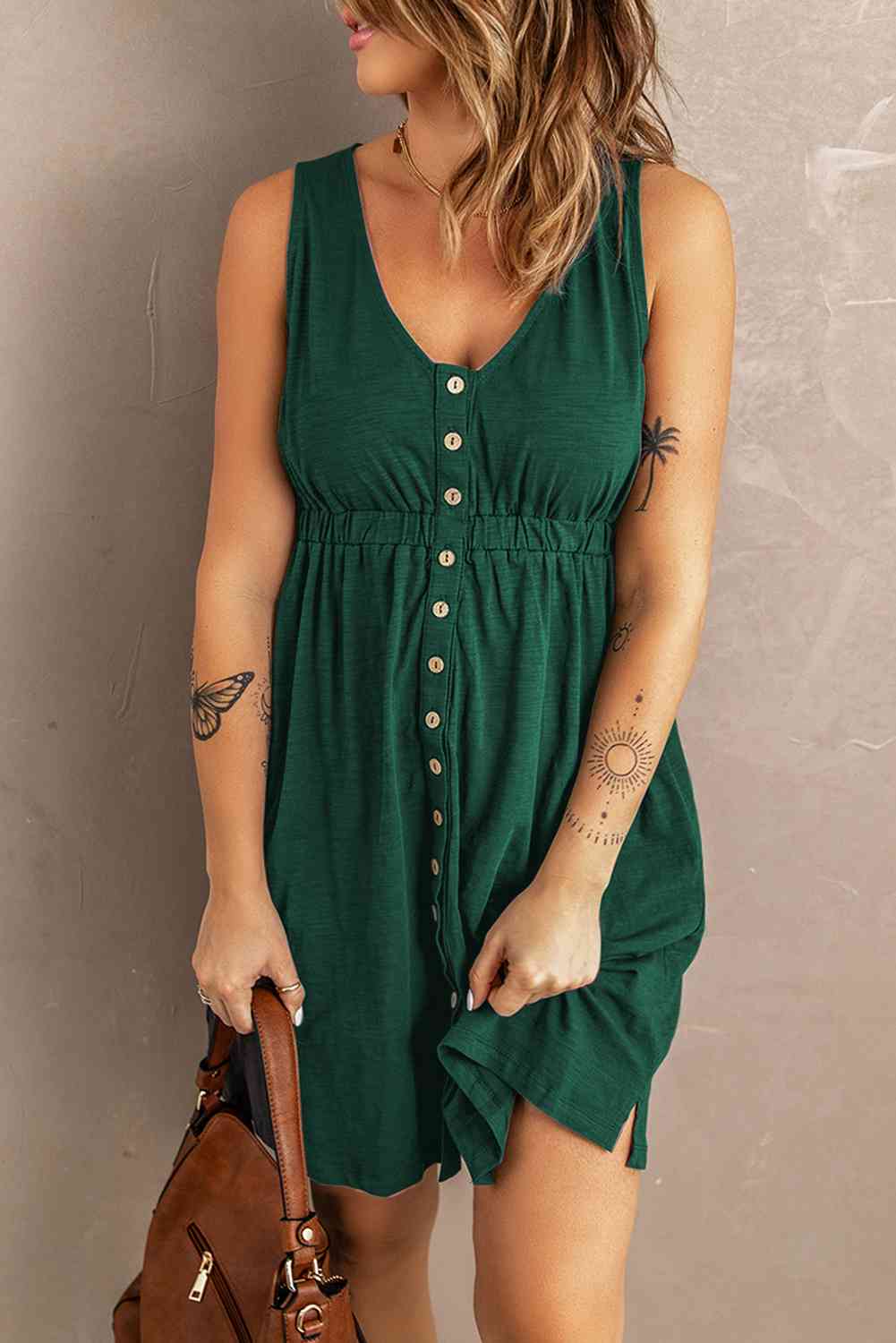 Women's Dana Sleeveless Button Down Mini Magic Dress