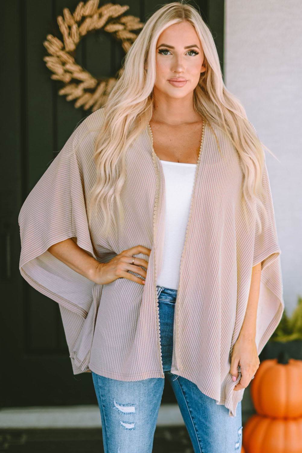 Sophia & Grace Open Front Dolman Sleeve Cardigan