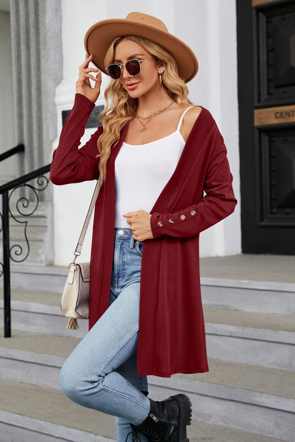 Long Sleeve Open Front Cardigan