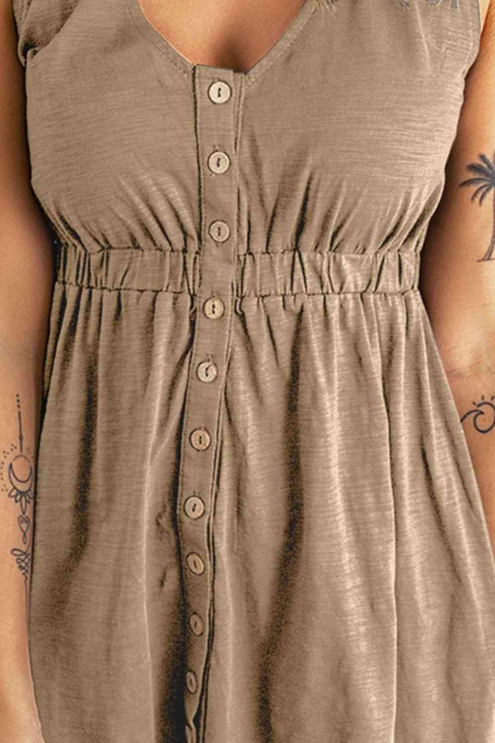 Women's Dana Sleeveless Button Down Mini Magic Dress