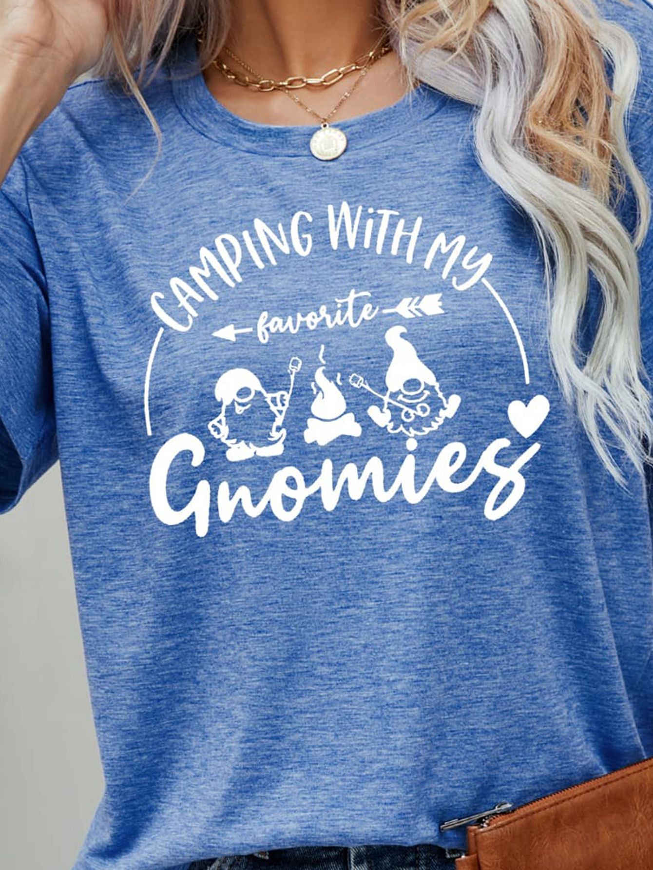 Malibu Dreams CAMPING WITH MY FAVORITE GNOMIES Graphic Tee