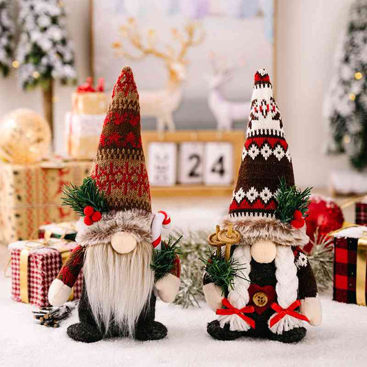 Winter Christmas Pointed Hat Faceless Gnome