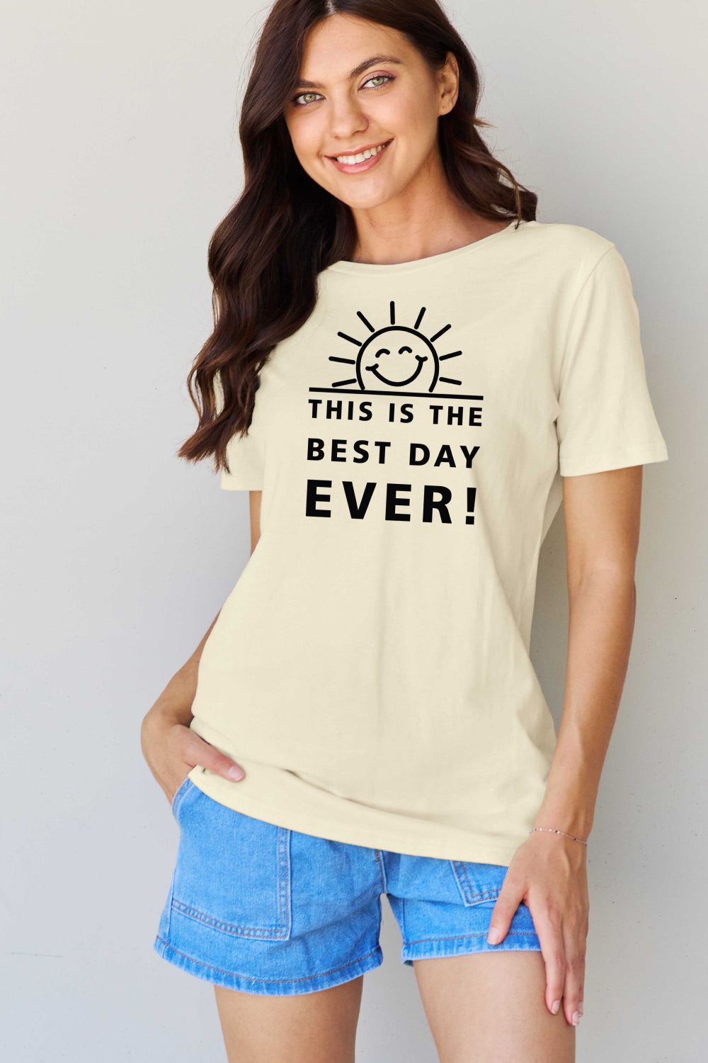 Simply Love Full Size THIS IS THE BEST DAY EVER! Graphic Cotton T-Shirt