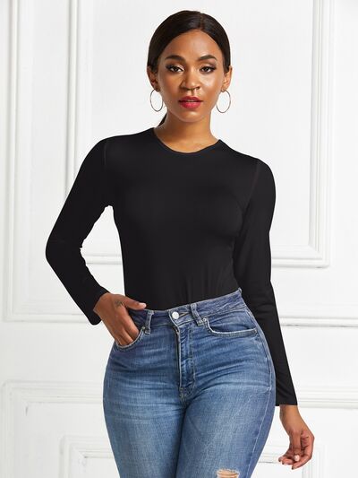 Women's CallistaAnn Round Neck Long Sleeve Bodysuit