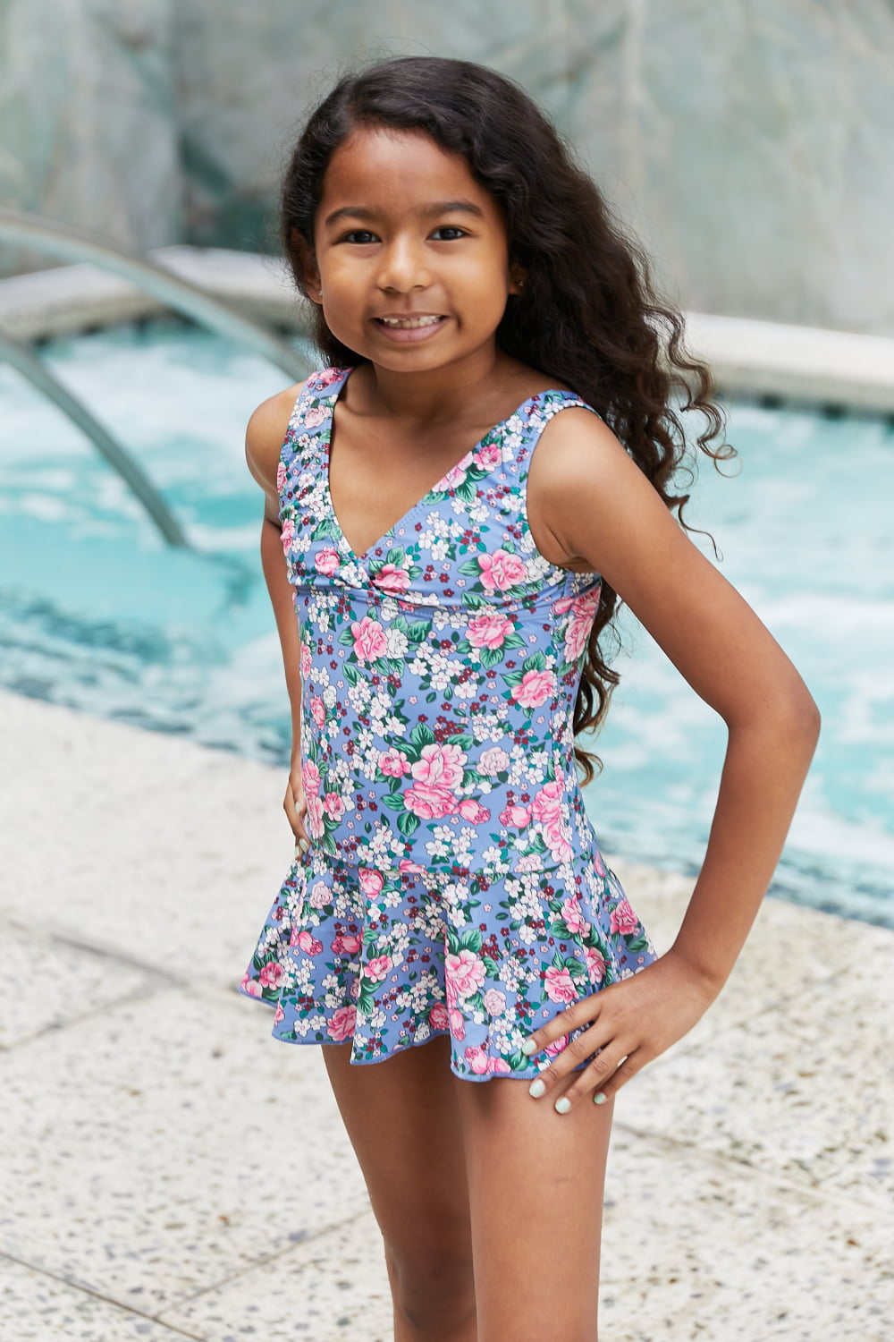 Marina West Swim GIRLS YOUTH Clear Waters Swim Dress in Rose Sky SZ 2Y-11Y 🧸🐶