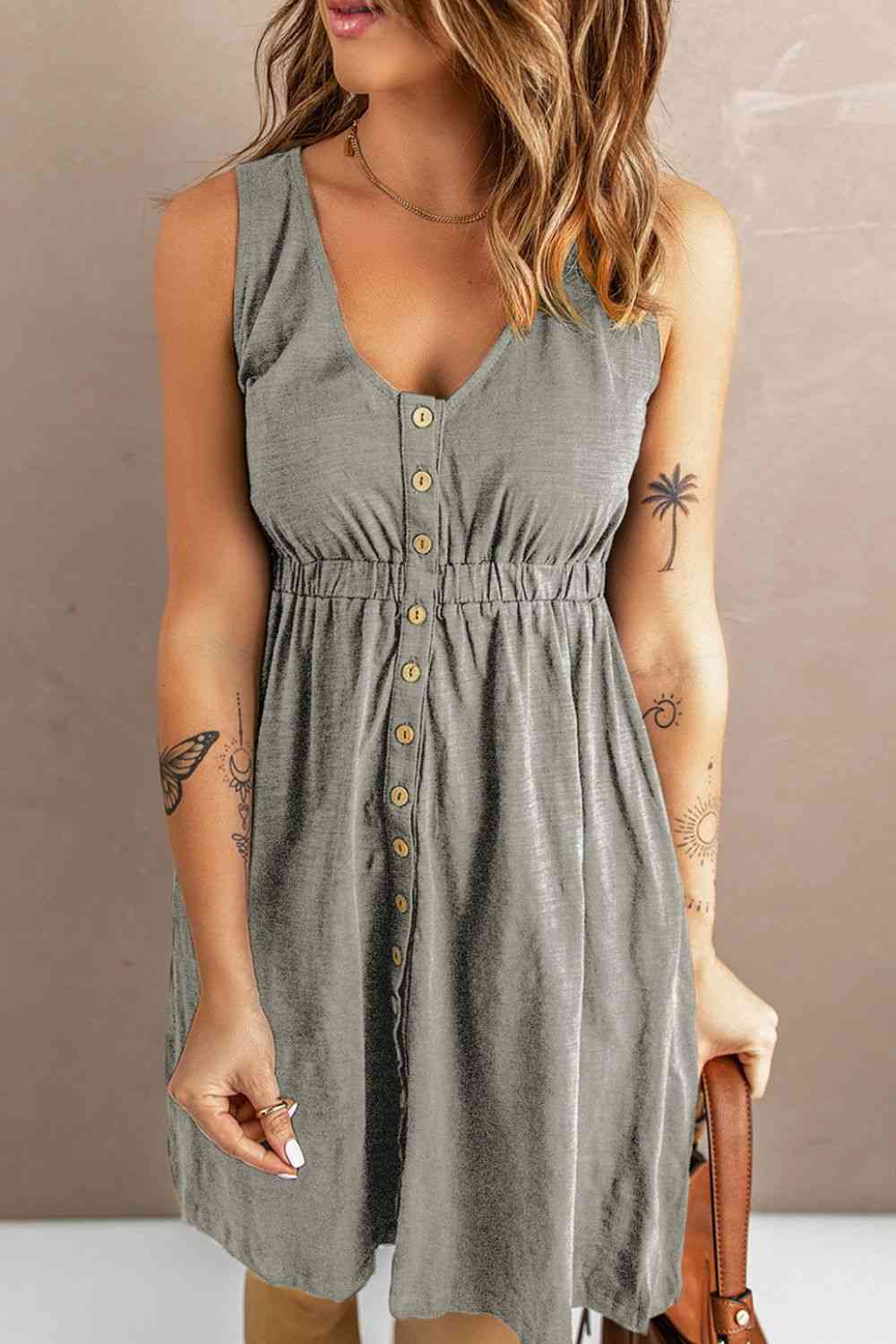 Women's Dana Sleeveless Button Down Mini Magic Dress