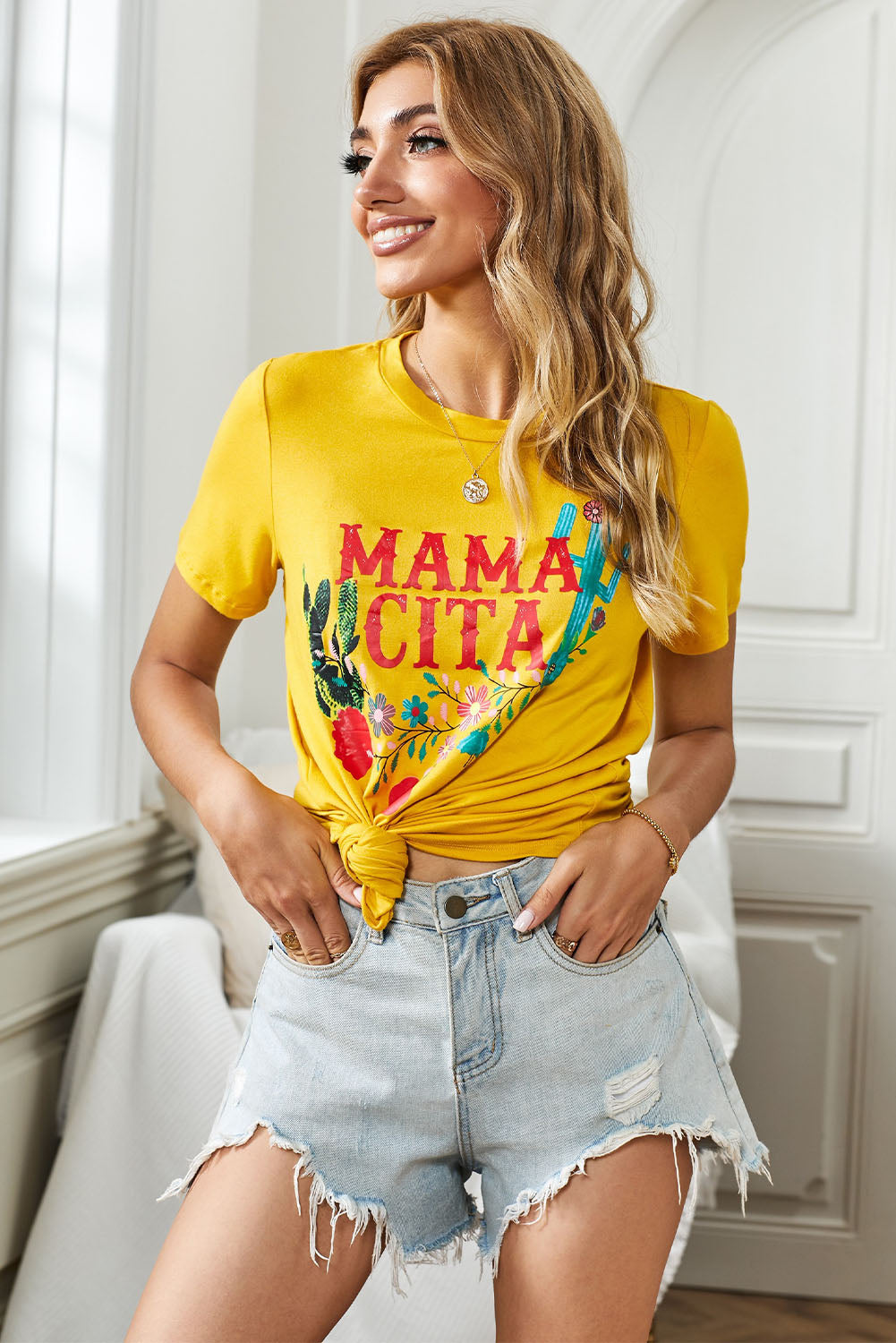 Full Size MAMACITA Graphic Round Neck Tee