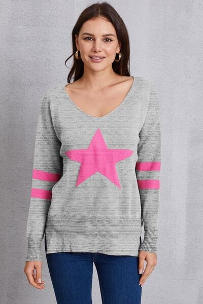 Laura Jay Star Scoop Neck Dropped Shoulder T-Shirt