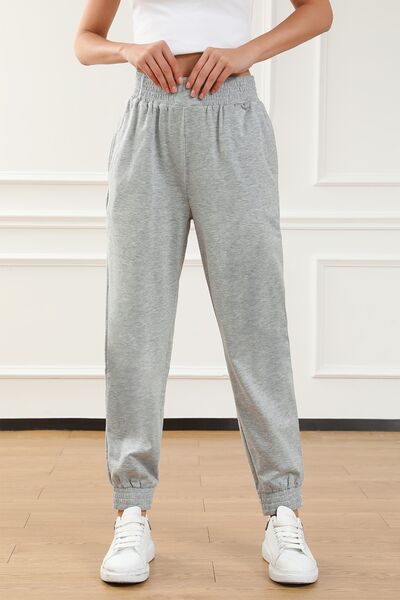 Elastic Waist Pocketed Joggers