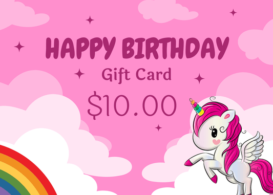 BGShop Unicorns and Rainbows Birthday Gift Card