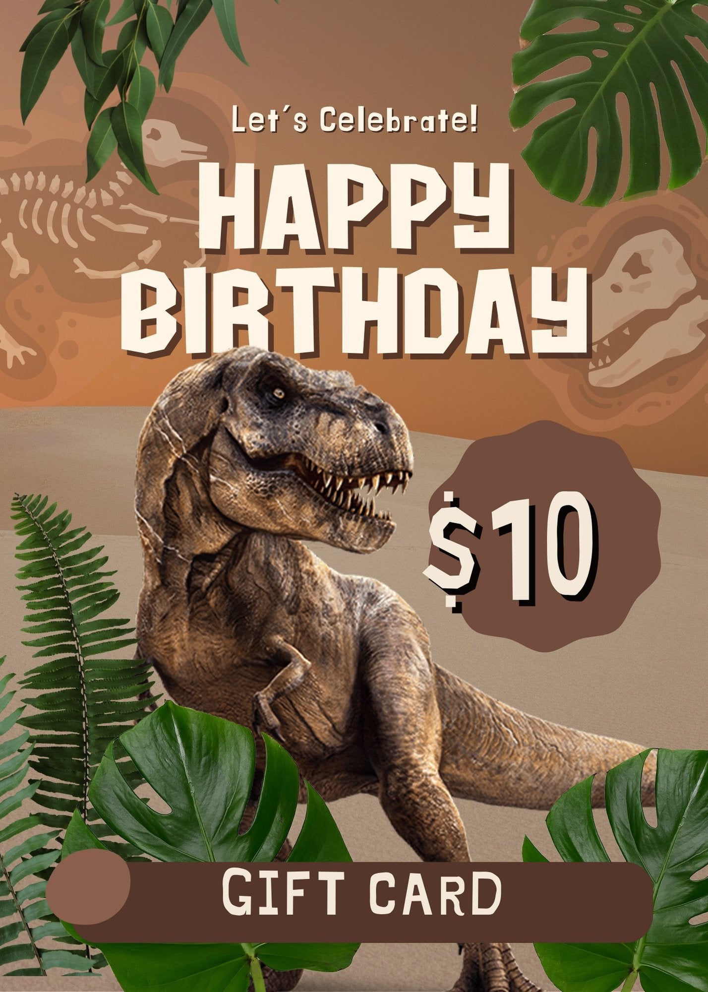 BGShop Dinosaur Birthday Gift Card